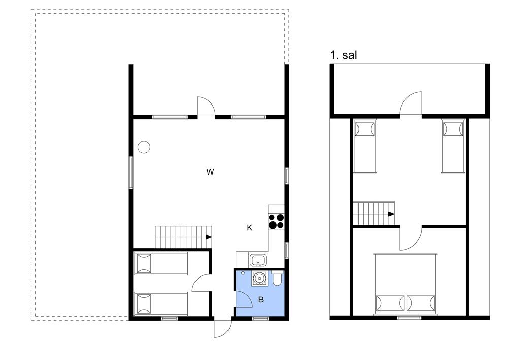 Indretning 1-3 Sommerhus L14258, Marehalmvej 8, DK - 7884 Fur