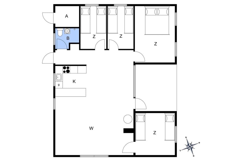 Indretning 1-22 Sommerhus C11020, Rylevænget 21, DK - 6893 Hemmet