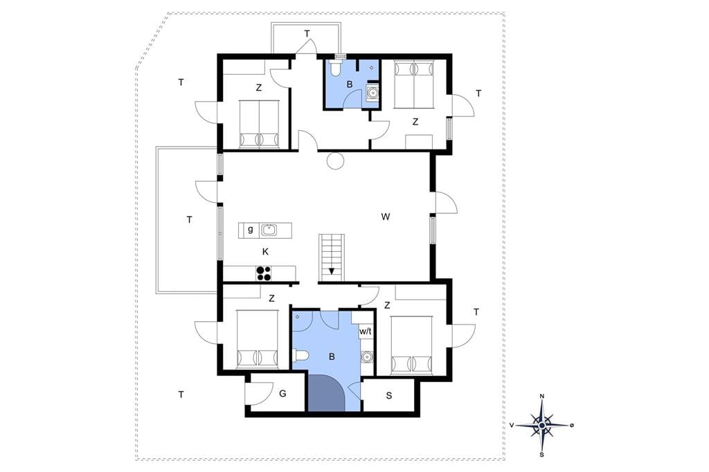 Indretning 1-148 Sommerhus TV1176, Grævlingevej 60, DK - 9982 Ålbæk