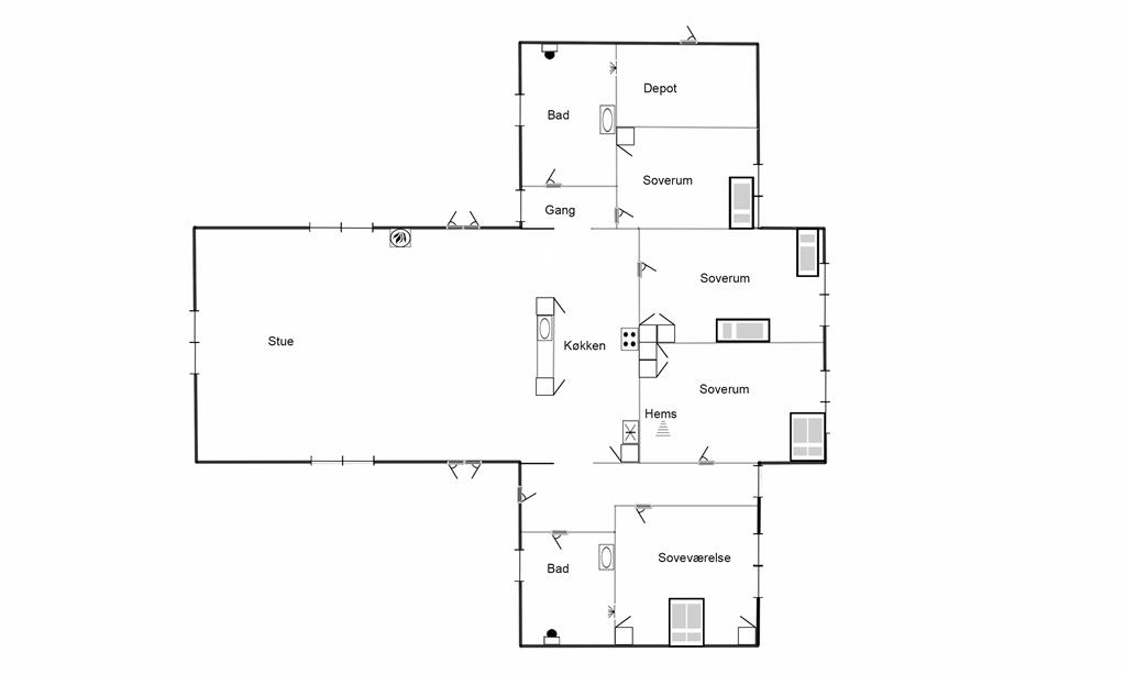 Indretning 1-125 Sommerhus 2168, Musvågevej 8, DK - 6854 Henne