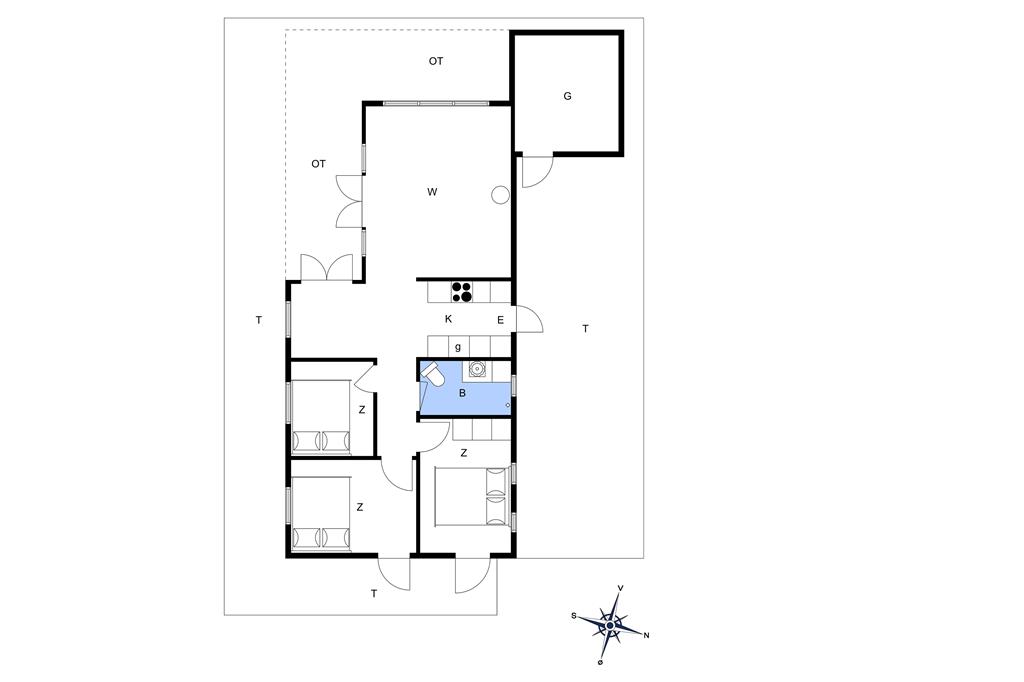 Indretning 1-14 Sommerhus 1352, Skarreklitvej 2, DK - 9800 Hjørring
