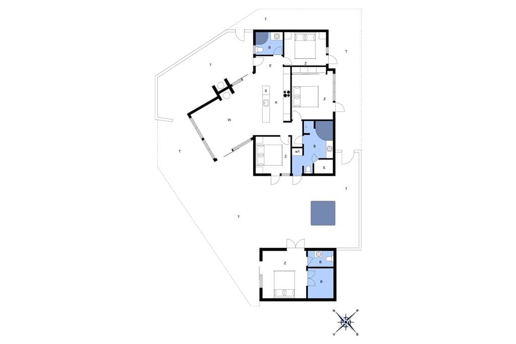 Indretning 1-176 Sommerhus BL234, Sdr. Strandvej 9, DK - 9492 Blokhus