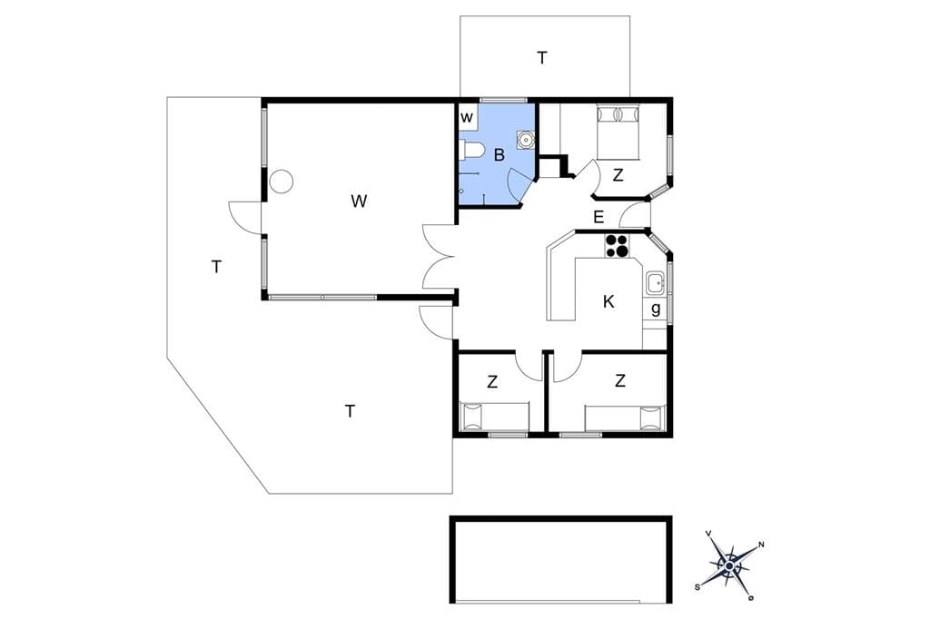 Indretning 1-6 Sommerhus N259, Spurvebakken 2, DK - 4736 Karrebæksminde