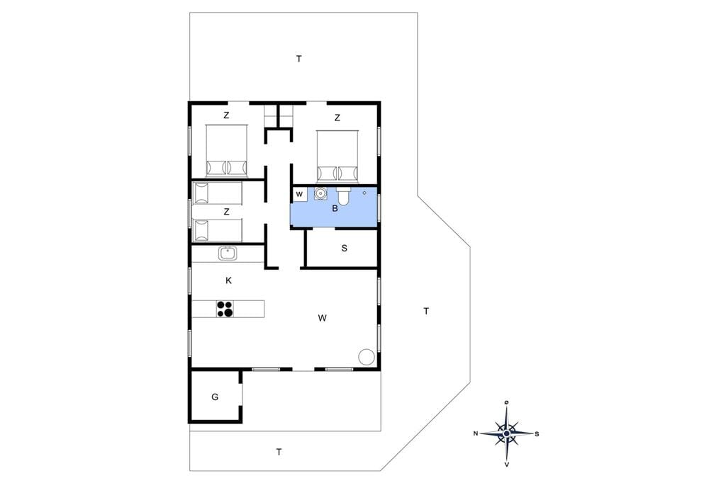 Indretning 1-4 Sommerhus 634, Bjerregårdsvej 62, DK - 6960 Hvide Sande