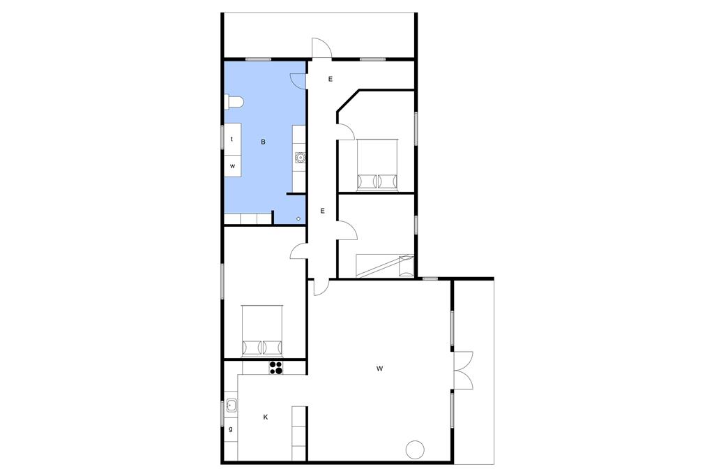 Indretning 1-3 Sommerhus M64214, Polluxvej 12, DK - 5500 Middelfart