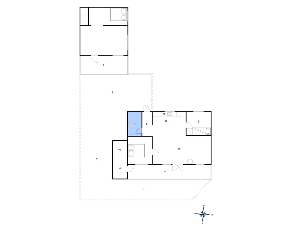 Indretning 1-148 Sommerhus TV1057, Arielvej 3, DK - 9982 Ålbæk