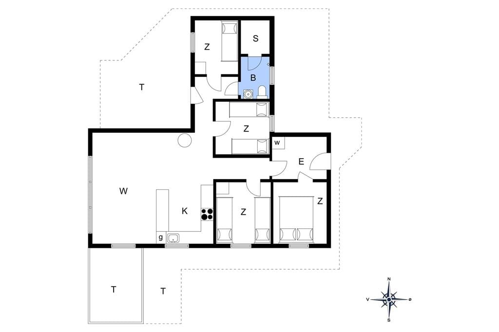 Indretning 1-148 Sommerhus TV1025, Hjejlevej 5, DK - 9881 Bindslev