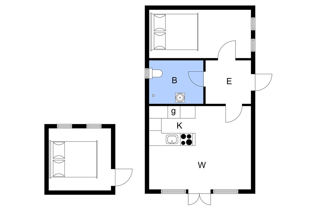 Indretning 1-3 Sommerhus M66364, Sølyst Strand 8, DK - 5800 Nyborg