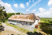 Stor firlænget klitgård med aktivitetsrum og idylliske markomgivelser