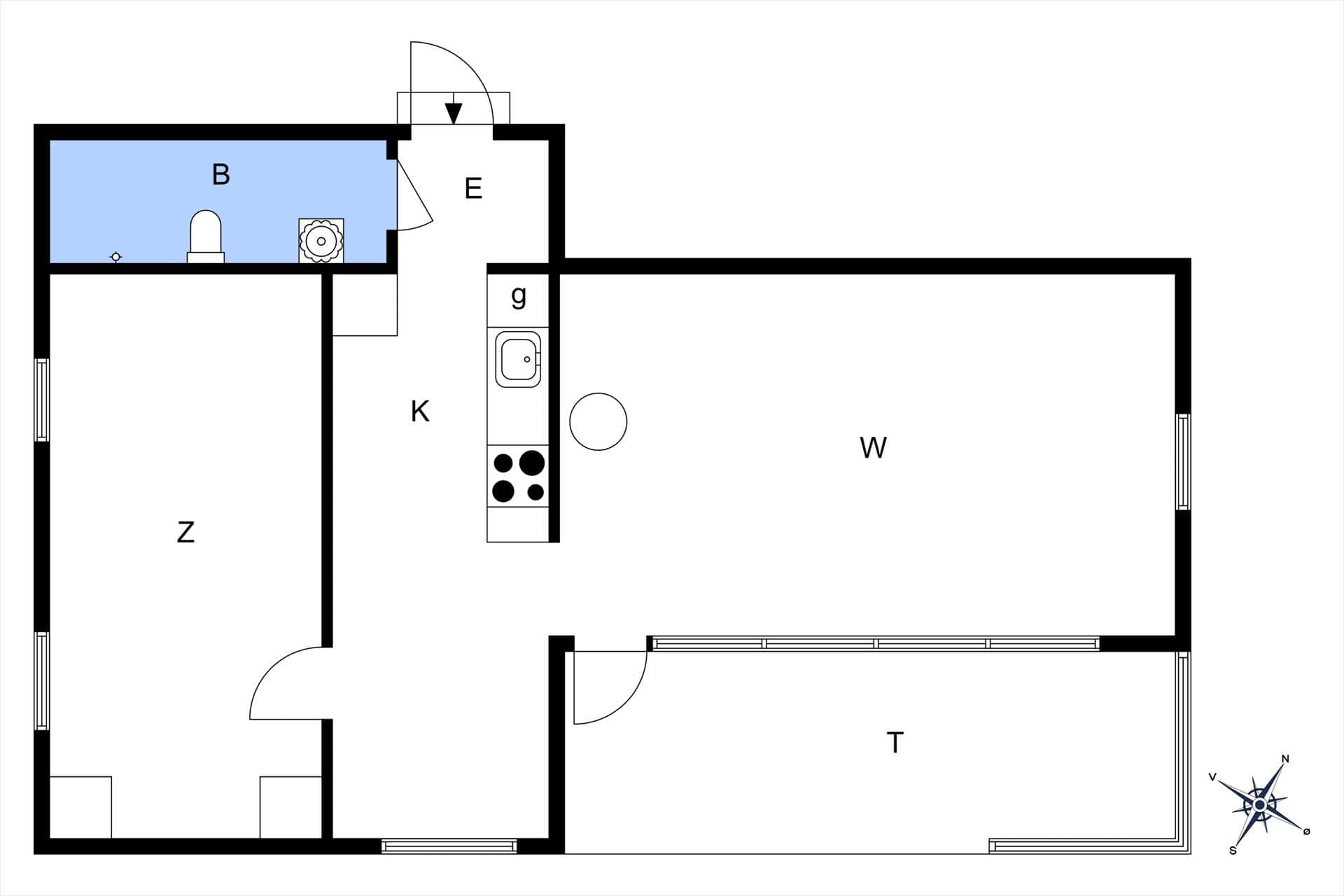 Interieur 20-15 Vakantiehuis R973, Stuven 61, DK - 4673 Rødvig