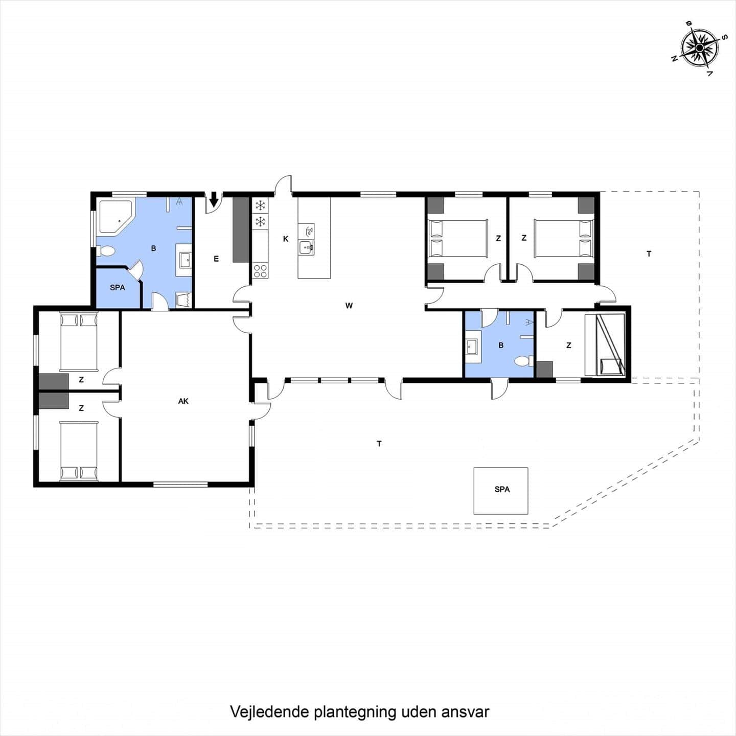 Innredning 30-20 Feirehus 243, Knaresbrovej 13, DK - 7673 Harboøre