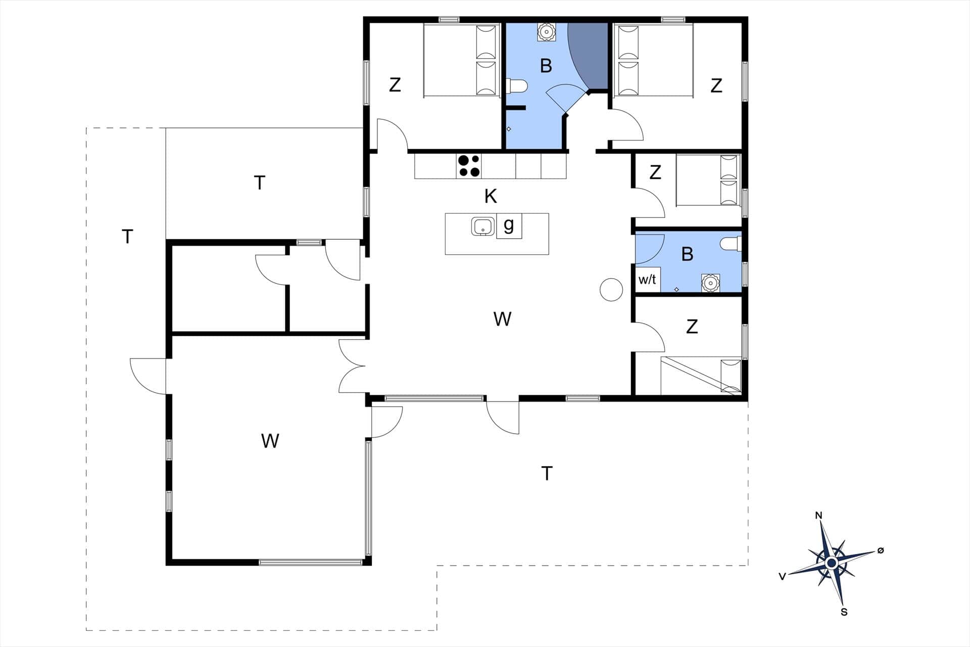 Innredning 22-401 Feirehus HA323, Torndrupsalle 25, DK - 9370 Hals