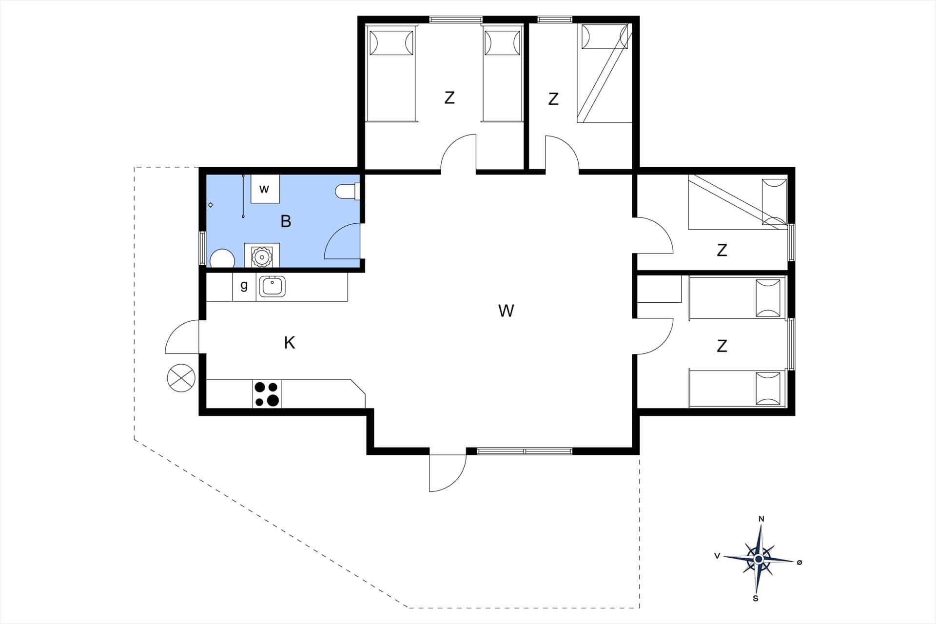 Innredning 20-10 Feirehus 1553, Fyrreskoven 39, DK - 3720 Aakirkeby