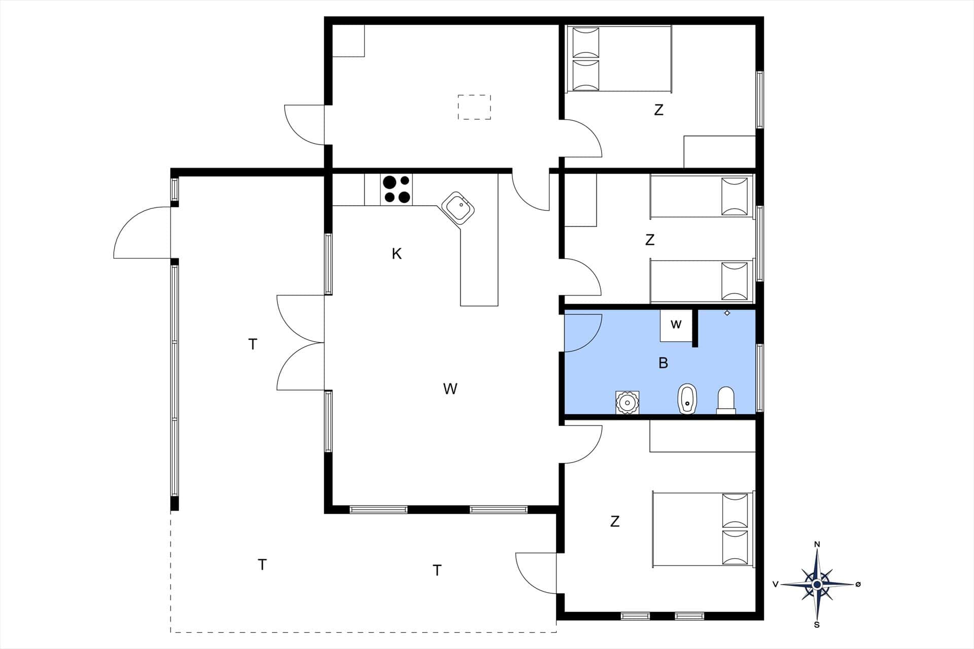 Interieur 24-10 Vakantiehuis 6811, Levkavej 12, DK - 3790 Hasle