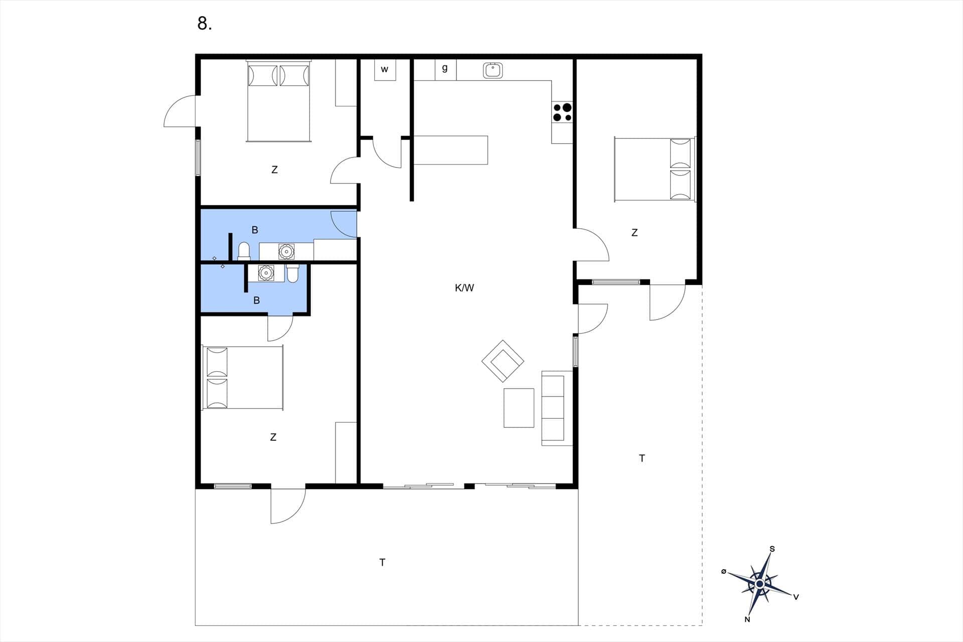 Innenausstattung 10-174 Ferienhaus M308, Bøtø Møllevej 2, DK - 4873 Væggerløse