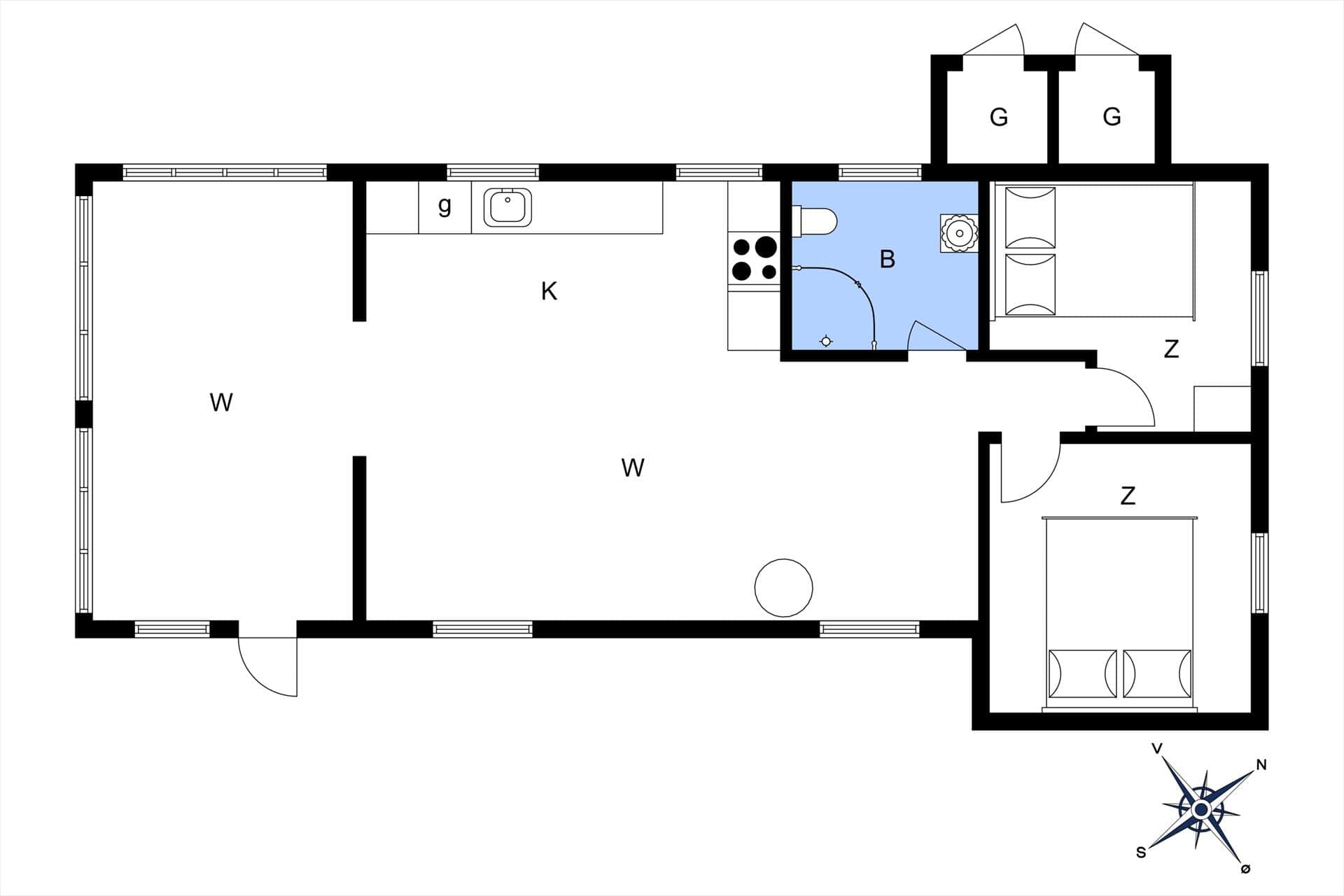 Innredning 19-13 Feirehus 886, Fiskervej 29, DK - 7700 Thisted