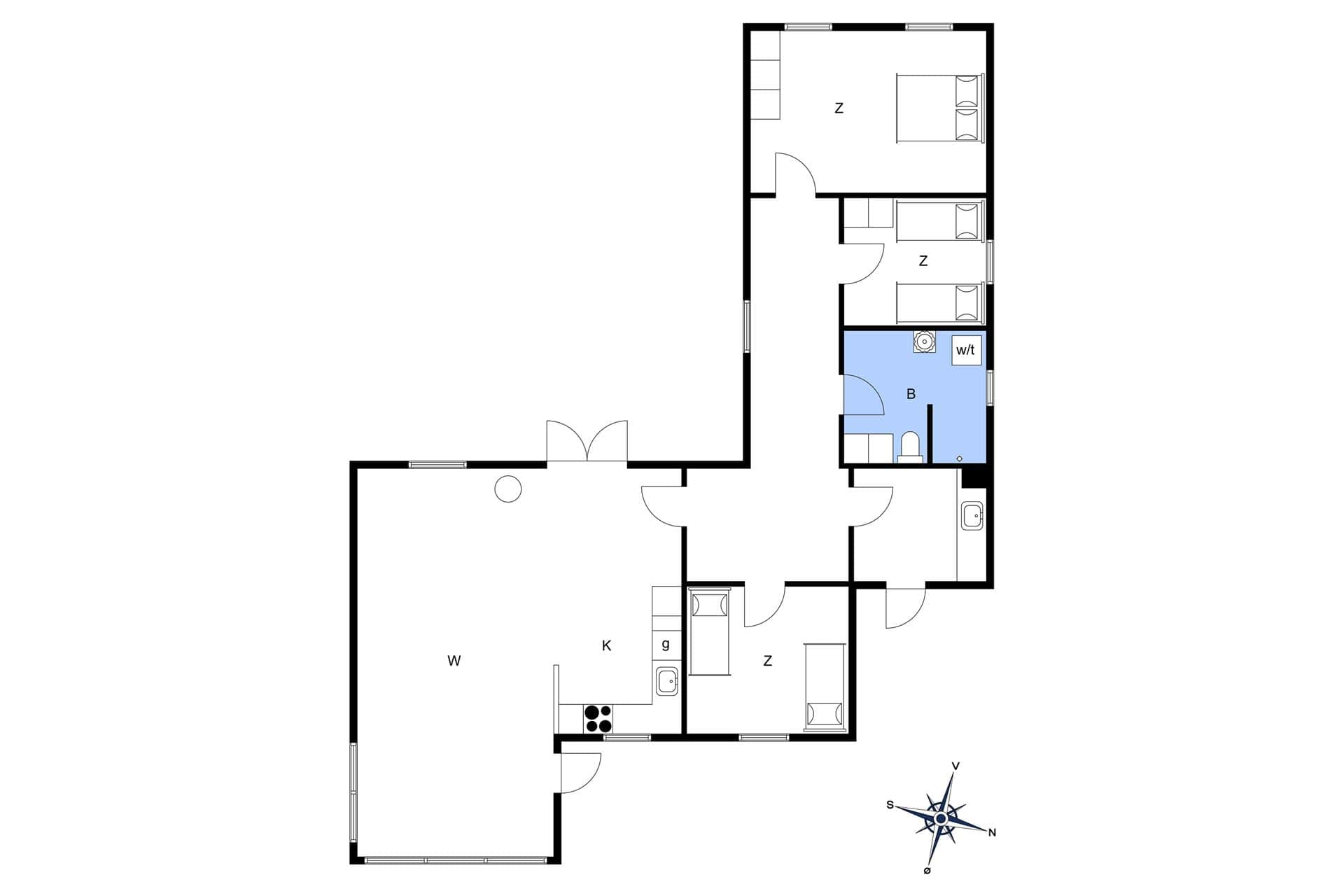 Innredning 19-177 Feirehus LK526, Skovsvinget 19, DK - 9480 Løkken