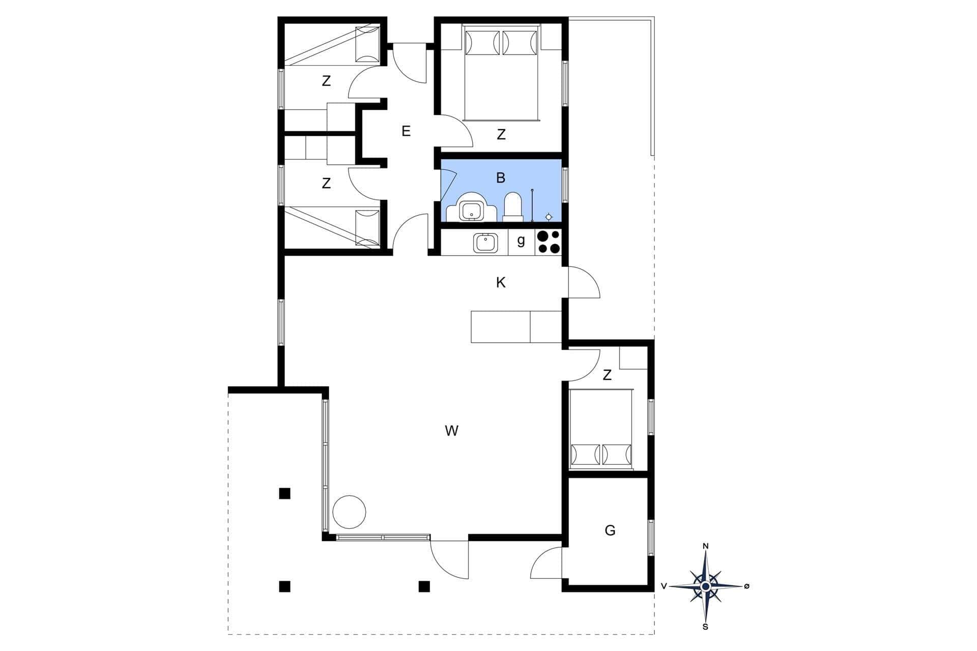 Innenausstattung 24-176 Ferienhaus BL1391, Axel P. Jensenvej 6, DK - 9492 Blokhus