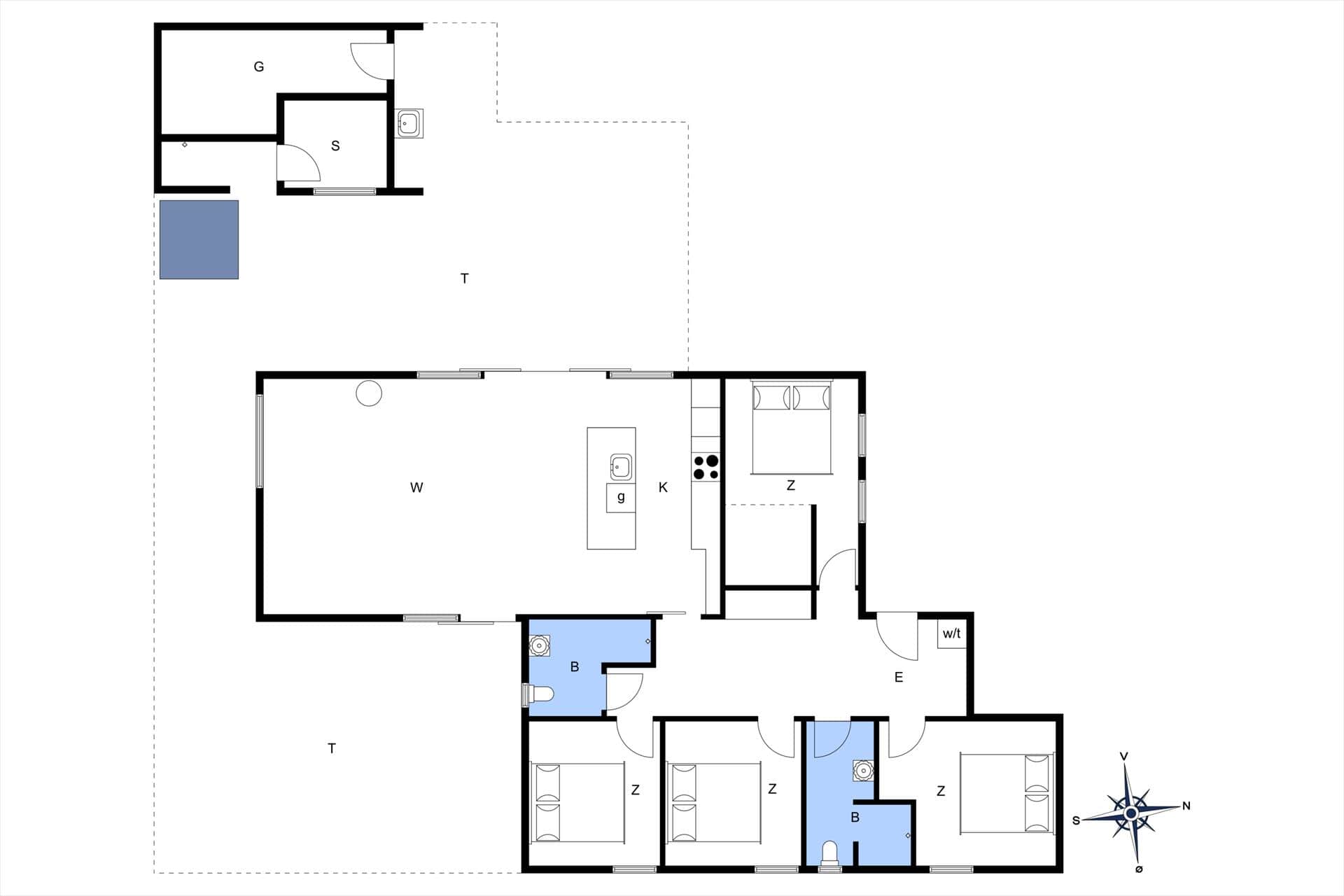 Indretning 39-11 Sommerhus 0038, Lakolk 124, DK - 6792 Rømø