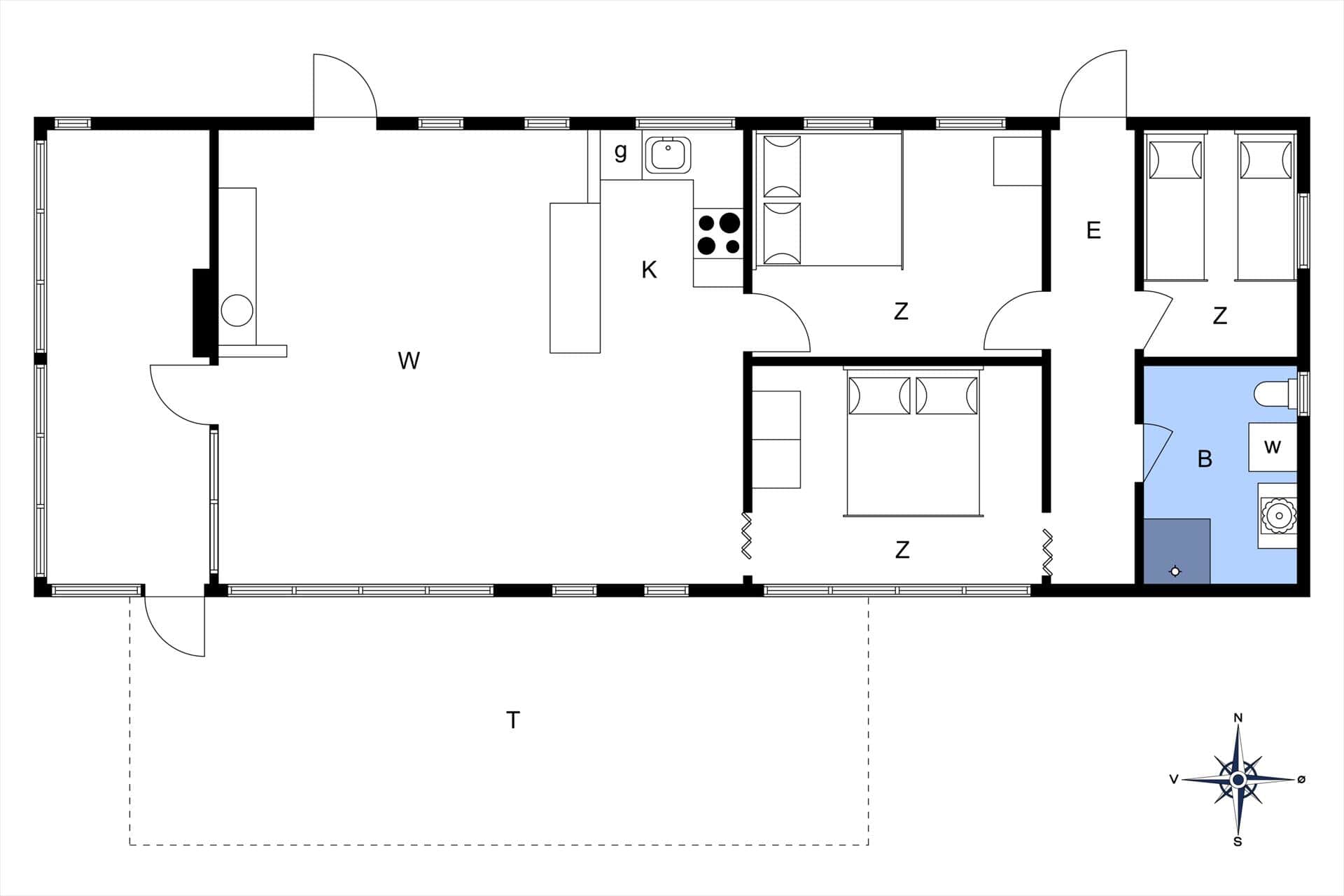 Innredning 20-177 Feirehus LK1974, Bævervej 22, DK - 9480 Løkken