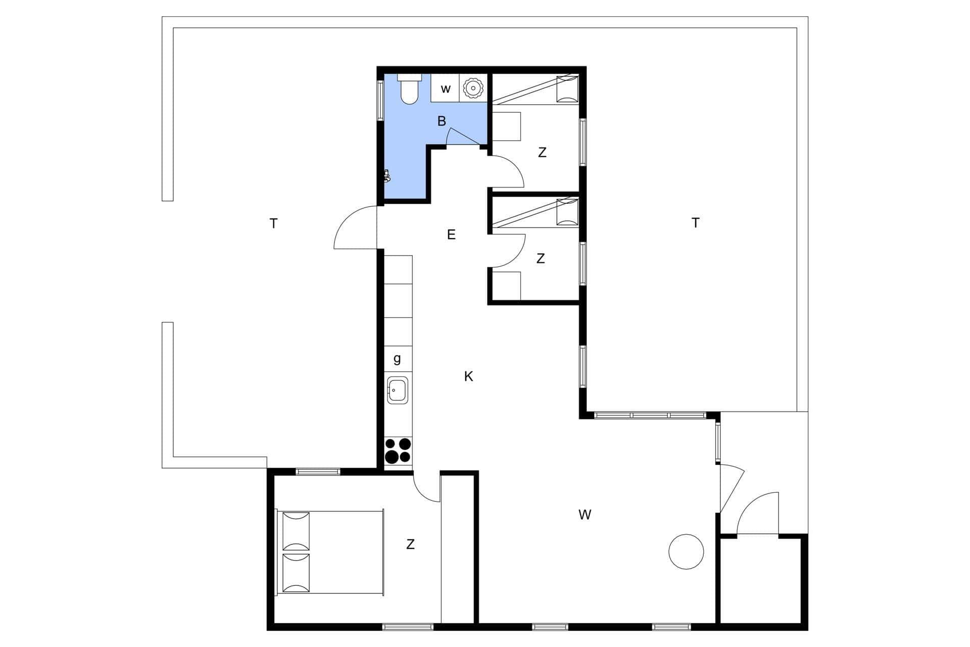 Innredning 20-176 Feirehus BL1714, Lyngsletten 11, DK - 9493 Saltum