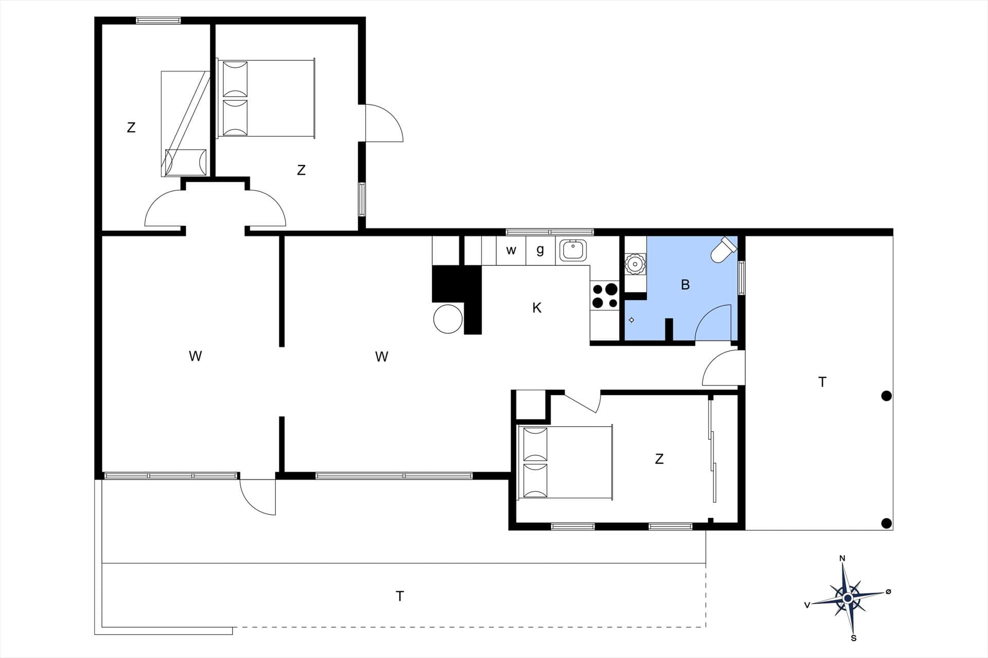 Innredning 21-401 Feirehus OH506, Gl Hedegaardsvej 4, DK - 9560 Hadsund